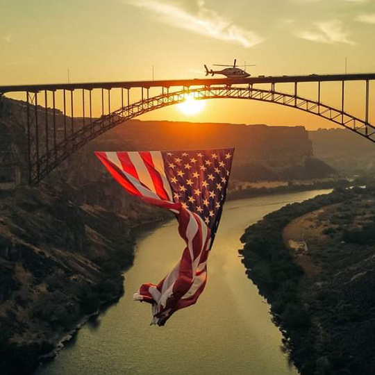 Stunning photo captures Air St. Luke s Perrine Bridge Old Glory